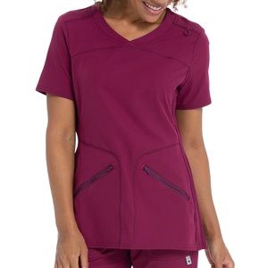 Wine colored scrub top